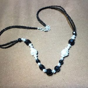 Cute Black and Silver Necklace